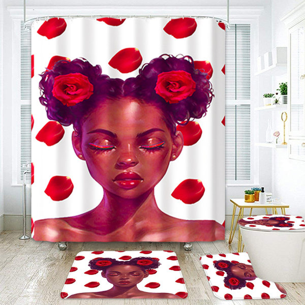 East Urban Home Floral Shower Curtain with Hooks Included Wayfair